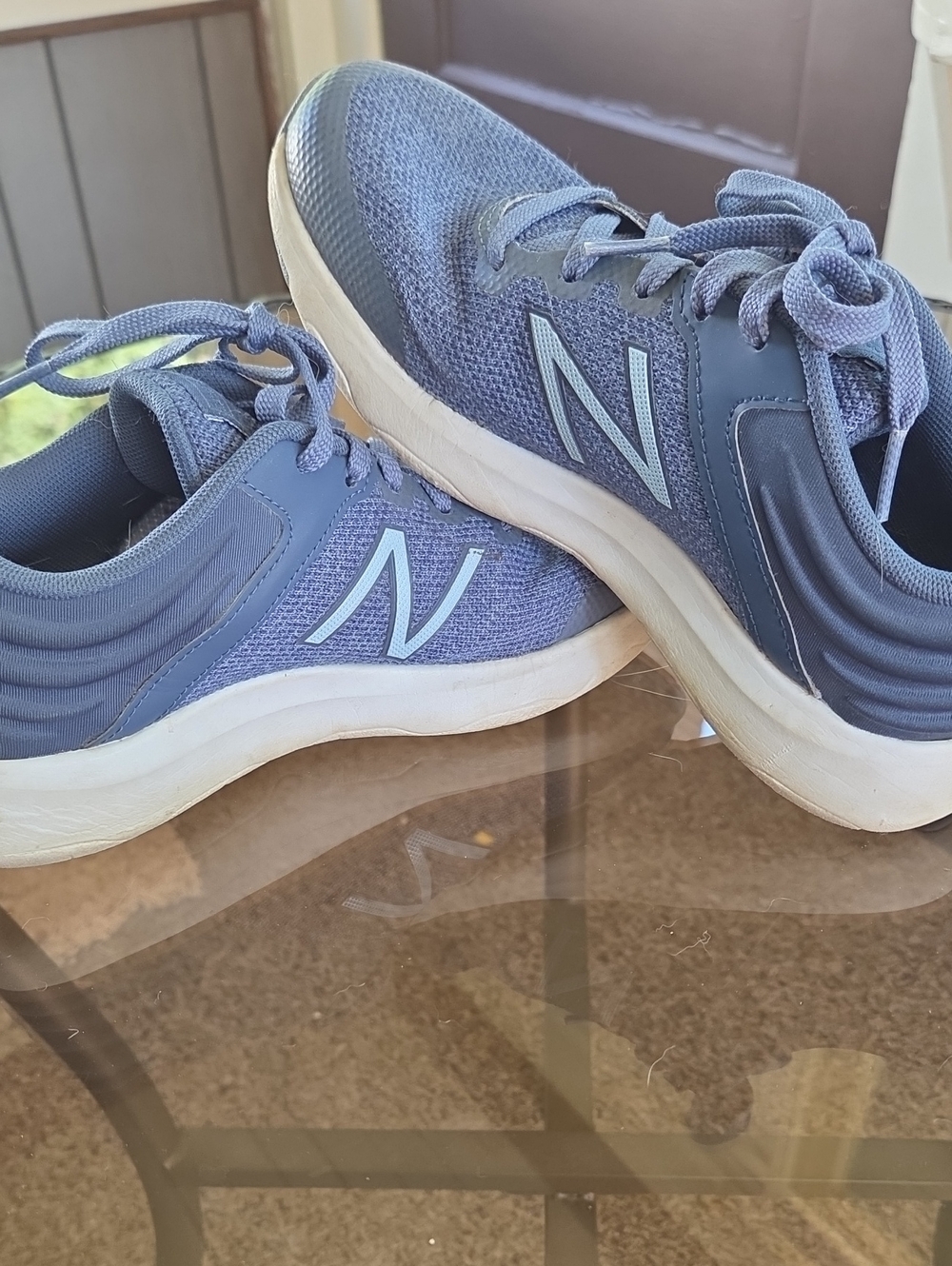New Balance Women's Blue Knit Athletic Sneakers